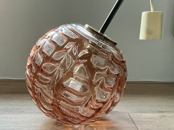 Vintage Doria Leuchten Globe Lamp XL – Hanglampen, Glass, Brass (photo 4 of 9)