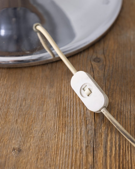 Image 1 of Large 1970s vintage table lamp in chrome metal Italian design