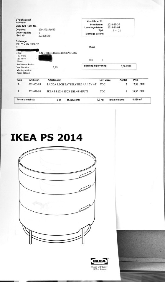 Image 1 of Tavolino portaoggetti/laterale Ikea PS 2014