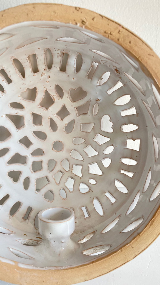 Image 1 of Lámpara de pared de terracota esmaltada artesanal en el centro de Burdeos