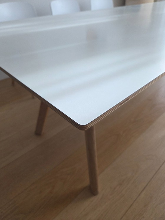 HAY Copenhague CPH30 dining table 250x90, white/soaped oak, Wood (photo 4 of 11)