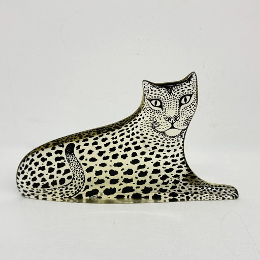 Mid-Century Modern Large Resin Leopard by Abraham Palatnik Brazil , 1970s
