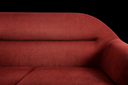 Canapé 3 Places Vintage Élégant Scandinave Moderne Mid-Century Rouge de Bröderna Anderssons, 1950s