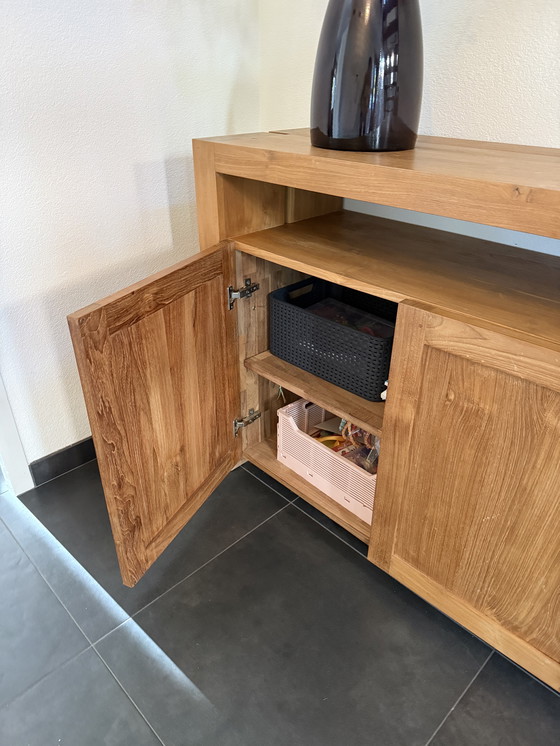 Image 1 of Ethnicraft Design Teak Dressoir - 4 deuren - 216 cm