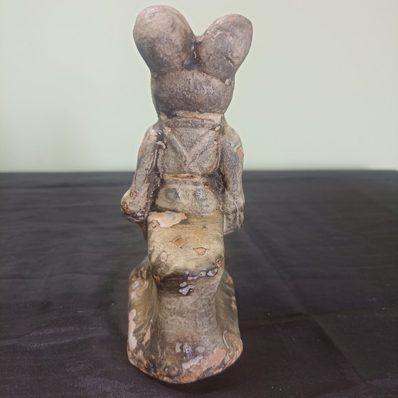 Zeldzame Pre-War 'Bootleg' Mickey Mouse (Jaren '30) – Franse Volkskunst – Beeldhouwkunst, Ceramic (photo 4 of 8)