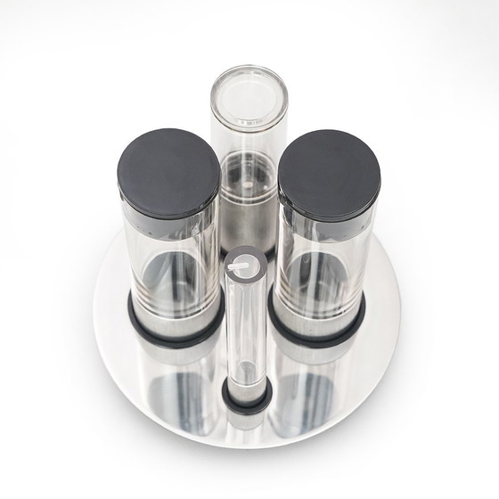 Image 1 of Zylindrisches Salz-, Pfeffer-, Öl- und Essig-Set von Studio OPI für Cini und Nils, 1970er Jahre