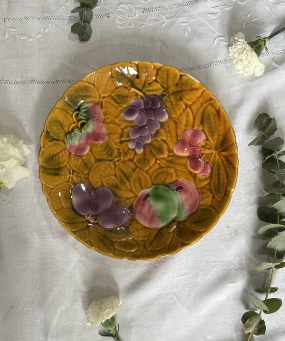 Image 1 of Plat barbotine vintage 