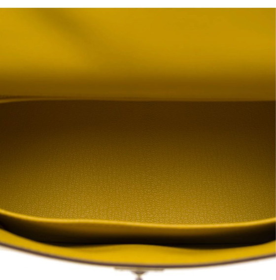 Image 1 of Borsa HERMES Kelly 25 in cuoio giallo - 103488