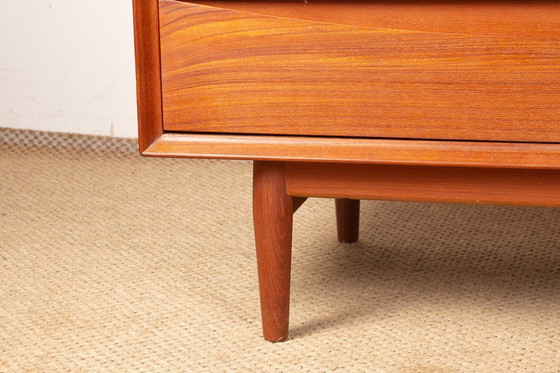 Image 1 of Dänische Teakholzkommode mit 4 Schubladen, entworfen von Arne Vodder für Sibast 1960.