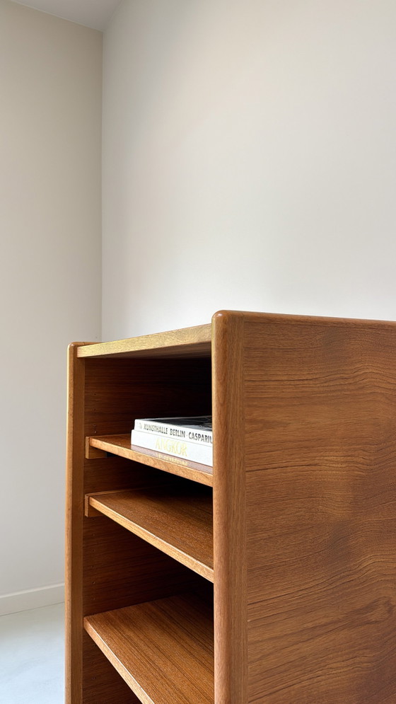 Vintage Deens teakhouten kast (audio- of platenmeubel) – Vildbjerg Møbelfabrik, Opbergkast, Wood (photo 6 of 9)