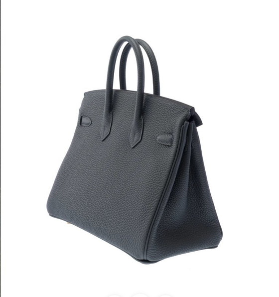 Image 1 of Borsa HERMES Birkin 25 in cuoio grigio - 103280