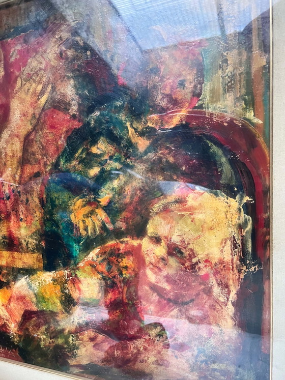 Peinture à l'huile sur toile par Aldo Sterchele, années 1970, Peintures et dessins (photo 4 sur 4)