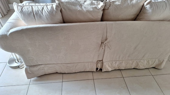 Image 1 of Spacious 2-seater fabric sofa with cushions