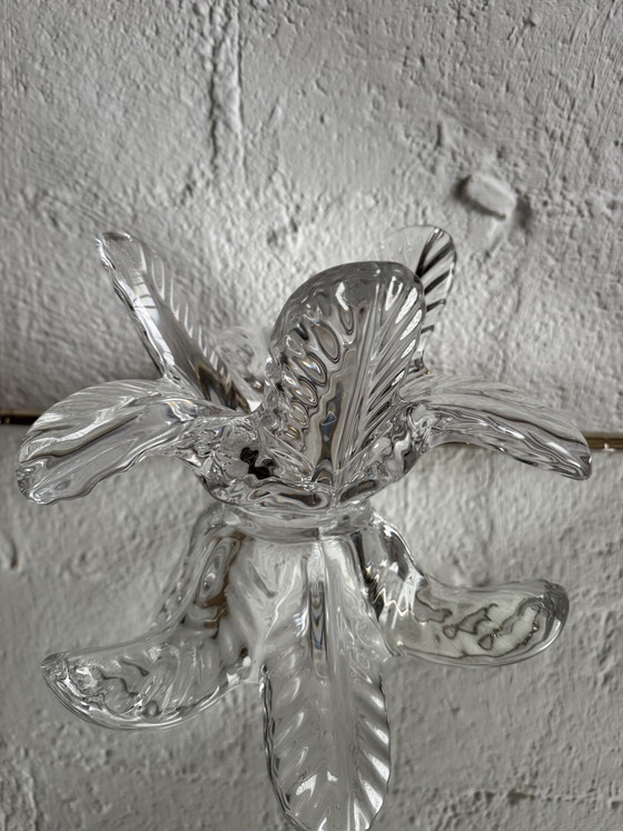 Image 1 of Vassoio portaoggetti in cristallo a forma di palma degli anni '70