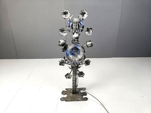 Brutalistische murano glazen vloerlamp, 1970