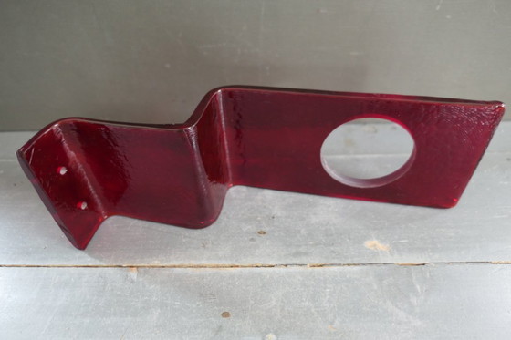 Image 1 of Mazzega Murano Italia aplique cristal rojo