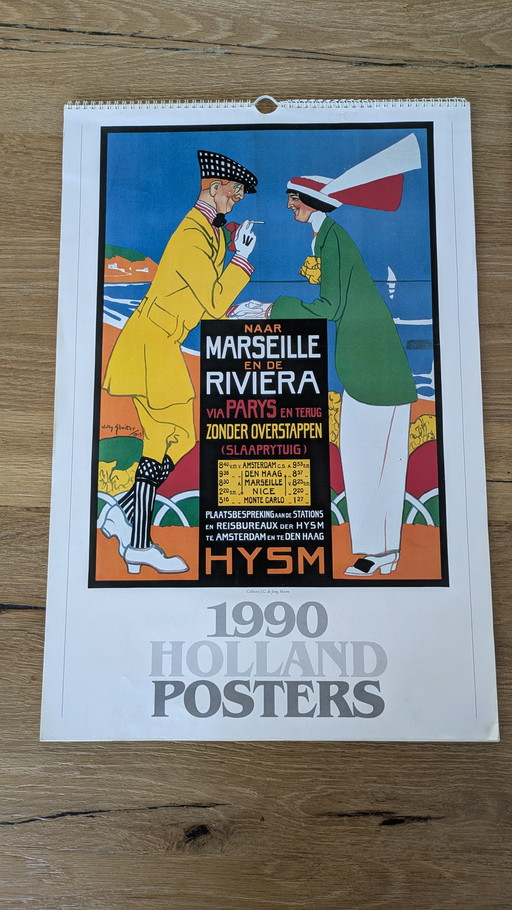 Calendario vintage de 1990, Holland Posters (casa financiera)
