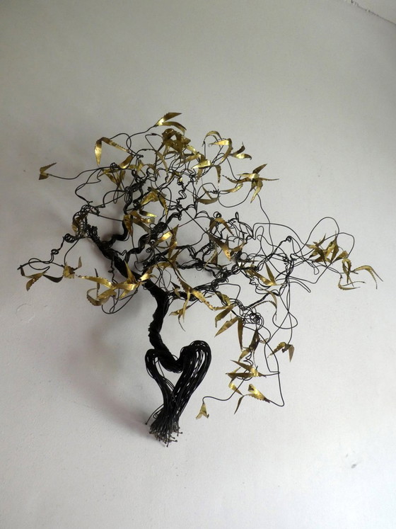 Brass Wall Sculpture by Daniel D'Haeseleer, 1970s (photo 3 of 11)