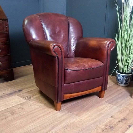Image 1 of poltrona club in pelle di pecora