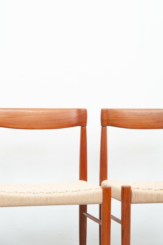 Image 1 of 4 chaises de salle à manger en teck, conçues par Henry Walter Klein pour Bramin, années 1960