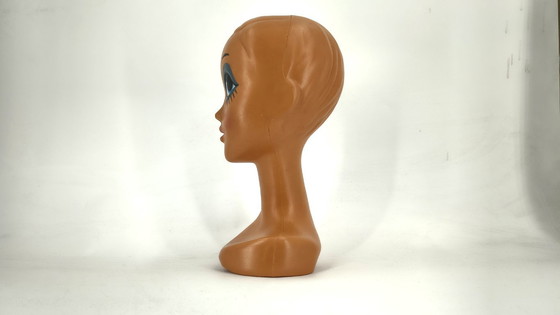 Image 1 of Vintage Twiggy-mannequinhoofd, jaren 70