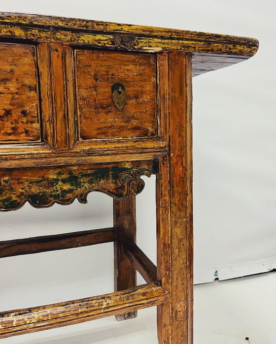 Image 1 of Antique wooden console table
