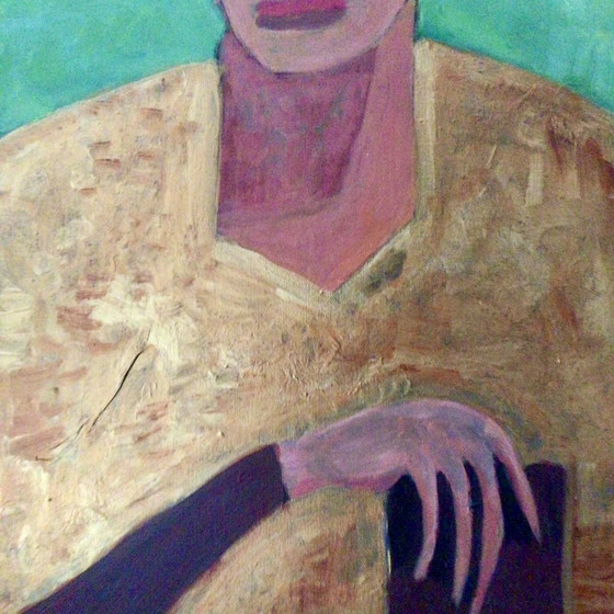 Image 1 of Origineel kunstwerk op linnen uniek handgeschilderd