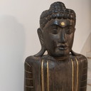 Bouddha debout en bois sculpté à la main, originaire de Thaïlande