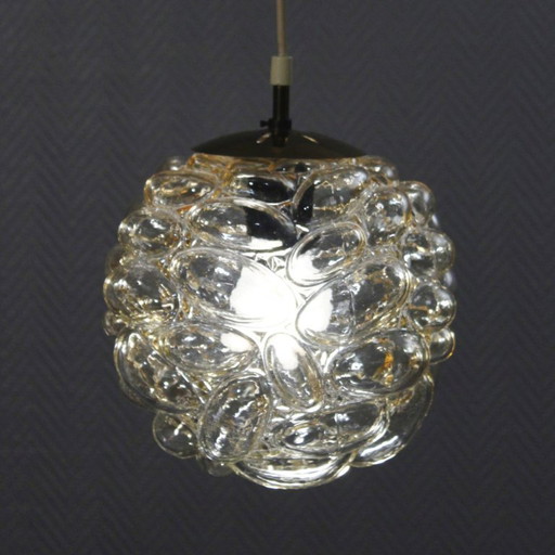 Suspension lustre en verre Bubble style Helena Tynell Limburg design 1960s