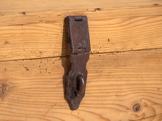 Baule da viaggio antico con serratura in ferro battuto (c.1900) #1 – Armadi contenitori, Rustic (photo 18 of 40)