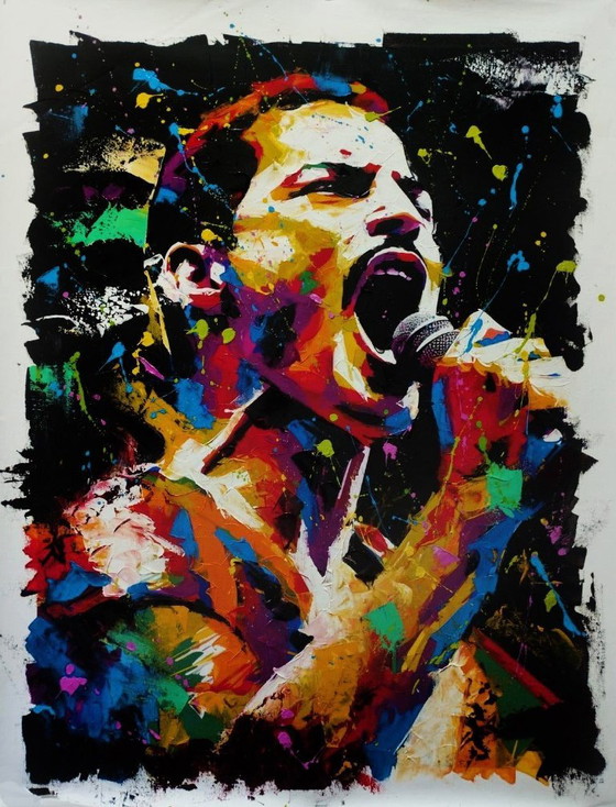 Alberto RICARDO - Freddie Mercury Original - Artist Canvas – Paintings & Drawings (photo 6 of 15)