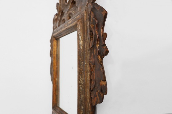 Image 1 of Italian Renaissance–Baroque Carved Wood Mirror, 17th Century