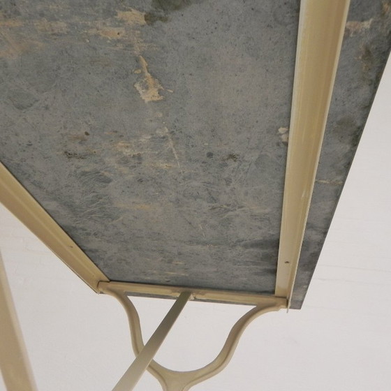 Image 1 of Gartentisch, Bistrotisch mit Marmorplatte, 1950er Jahre