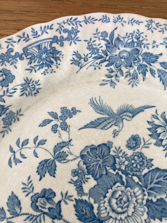 Image 1 of 4 platos antiguos azules