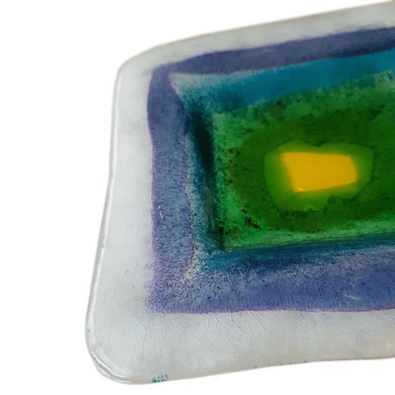 Vintage Fused Art Glass Schaal / Opbergschaal / Vide-Poche – Schalen (photo 3 of 5)