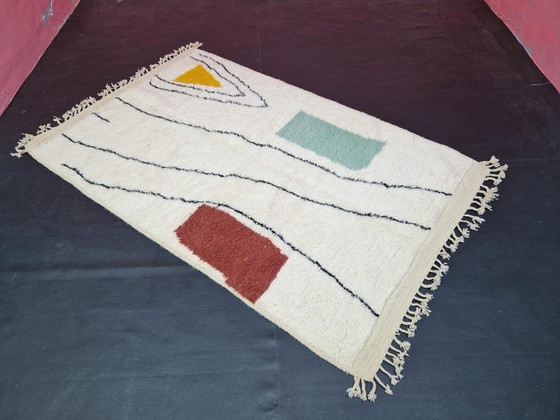 Tapis En Laine À Motifs Colorés Authentique 1,5/2,5 M – Aime Té, Wool (photo 3 of 6)