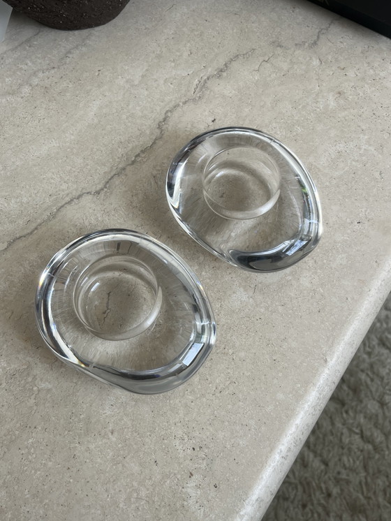 Image 1 of Glass Candlesticks Al Piombo