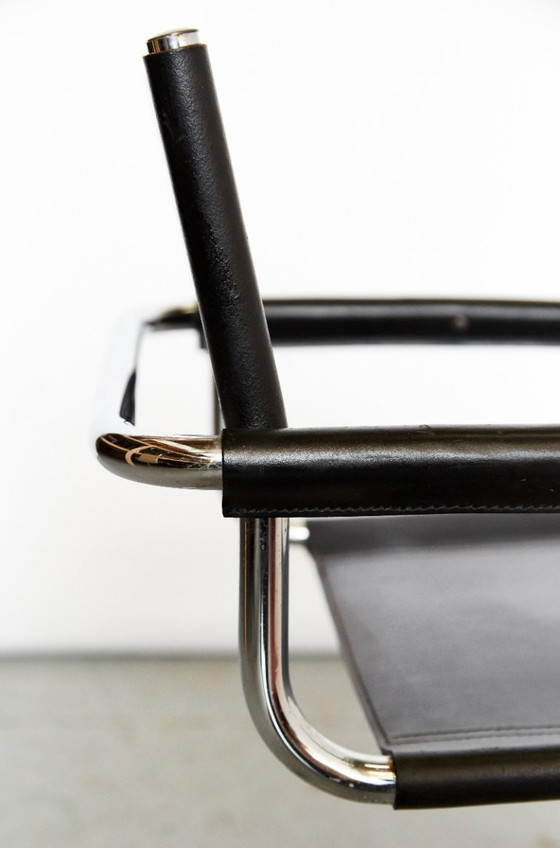 Image 1 of Bauhaus-Leder-Cantilfer, hergestellt von Fasem, Italien