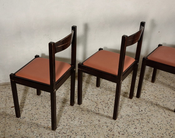 Set di 4 sedie da pranzo di design italiano 1980 – Legno, Retro (photo 5 of 10)