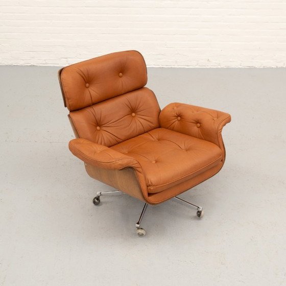 Poltrona lounge Martin Stoll Giroflex anni '70 – Poltrone, Wood, Leather (photo 6 of 19)