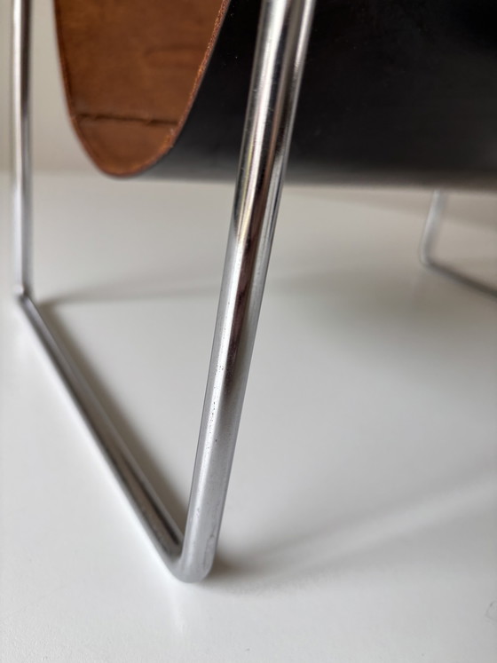 Revistero Brabantia de cuero negro, años 70 – Leather, Metal (photo 8 of 9)