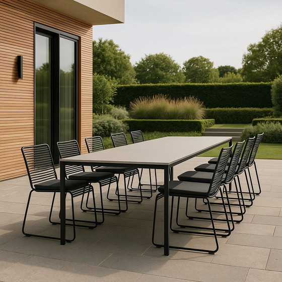 Image 1 of Sedie da pranzo HAY Hee – Set di 10 + 10 cuscini – Nere – Ottime condizioni