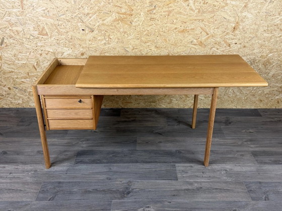 Scrivania in rovere con piano scorrevole, anni '60/'70, di Peter Løvig Nielsen per Løvig (photo 14 of 23)