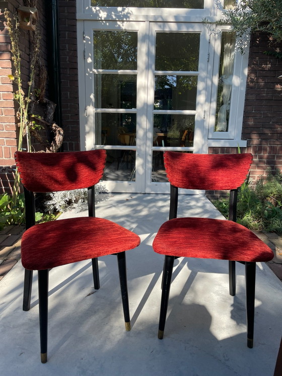 Set di 2 sedie vintage – Sedie da pranzo, Legno, Ottone (photo 13 of 15)