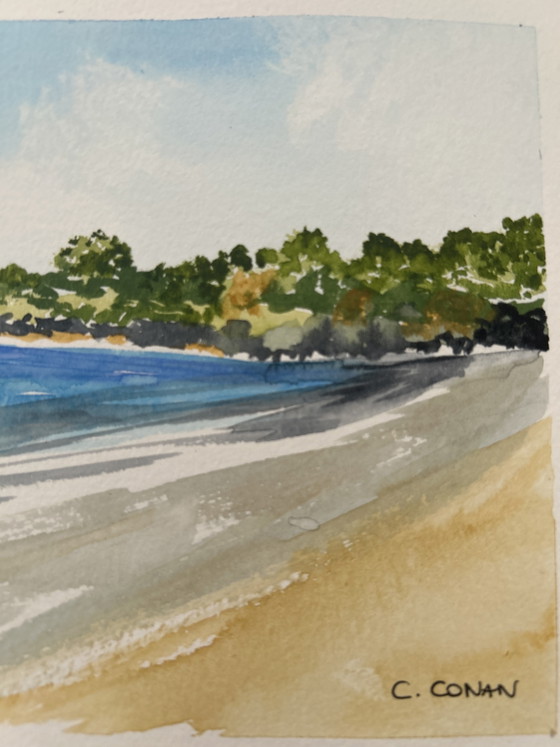 Image 1 of Seaside watercolor