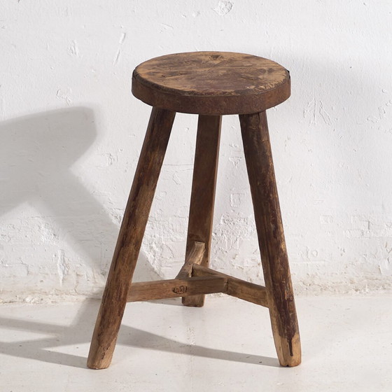 Taburete primitivo antiguo (c.1900) #28 (photo 4 of 16)