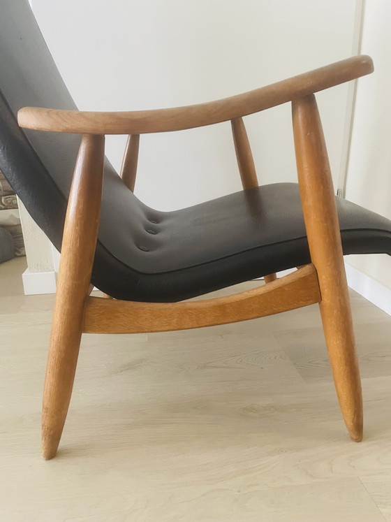 Louis Van Teeffelen Loungechair 1950-1960 – Fauteuils, Wood, Skai (photo 8 of 8)