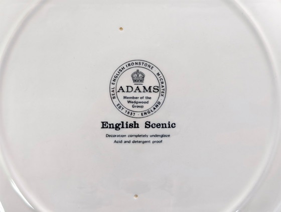 Image 1 of Juego de 6 platos originales Adams English Scenic de cerámica roja Wedgwood.