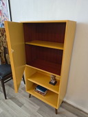 Mid-Century Modern Bookcase – Ochre / Saffron Yellow ☀️