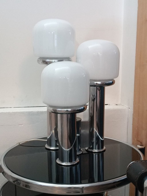 Three-tower Murano glass lamp, 1970s